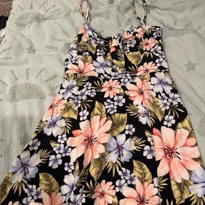 Forever 21 Floral Print Dress with Spaghetti Straps